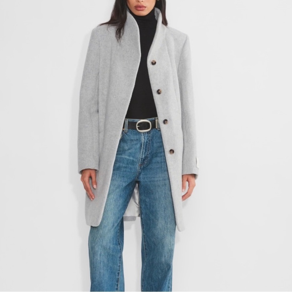 Wilfred Cocoon Coat Wool Cashmere Blend in Light Gray Women’s Size XS